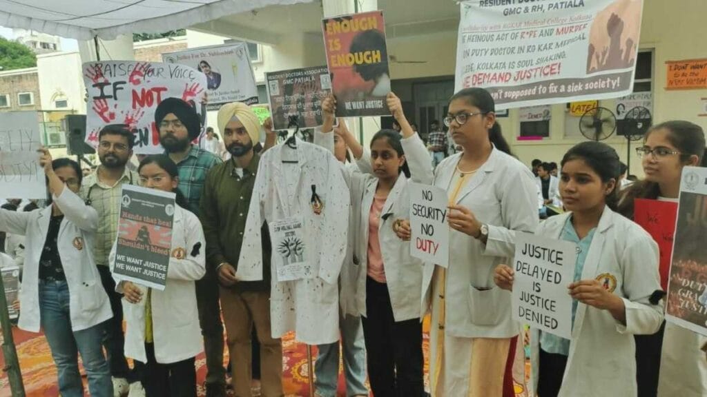 Kolkata doctor rape murder doctors protest in punjab