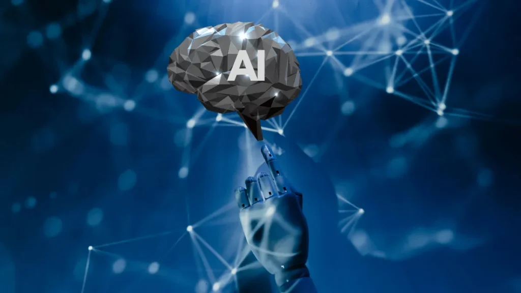 How marketers should use ai powered search for success Representation of ai powered search with interconnected nodes, symbolizing its role in enhancing marketing strategies.