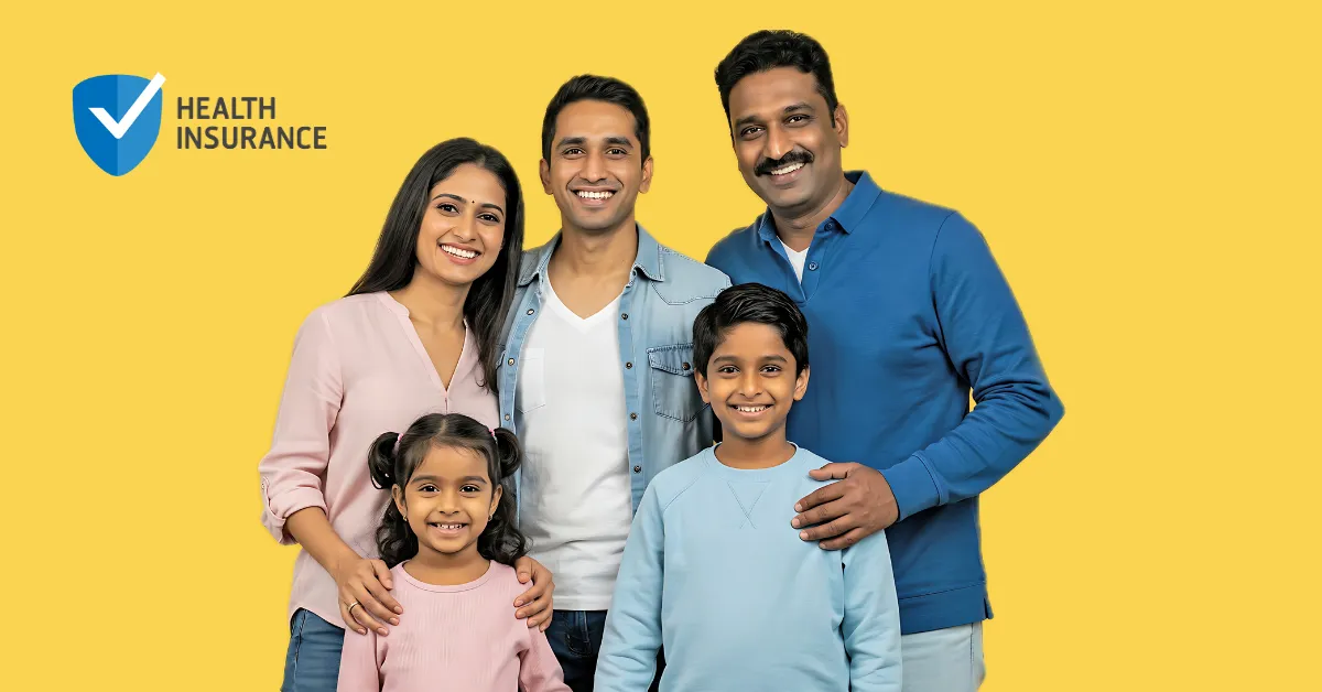 Happy Indian family covered under tBest Family Health Insurance Plans for India 2025