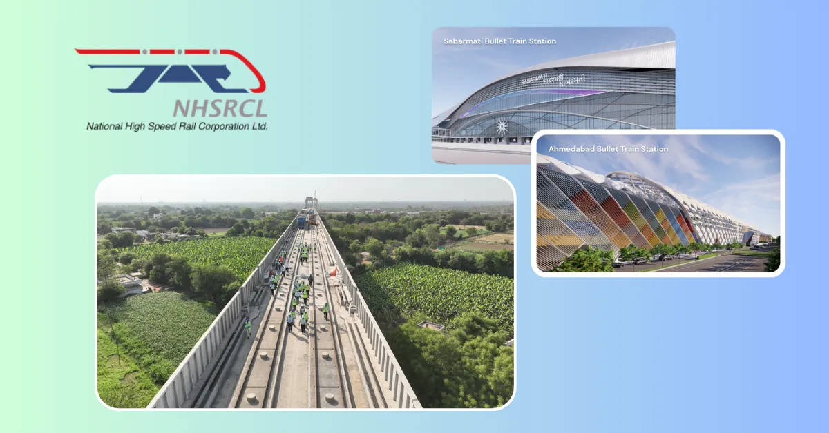 Mumbai Ahmedabad High-Speed Rail Project with Stations and NHSRCL Progress, Bullet Train Project in India
