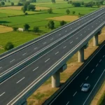 nh punjab - Aerial view of Punjab highway expansion featuring Delhi-Amritsar-Katra Expressway project enhancing state connectivity in July 2025