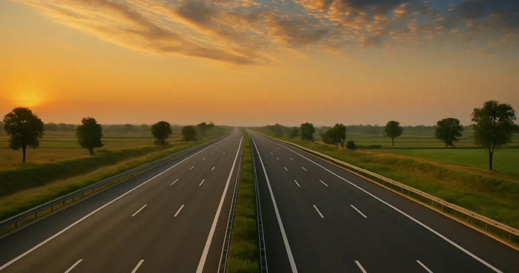 Punjab National Highways Expansion 2025: Delhi-Amritsar-Katra Expressway Boosting State Connectivity and Travel Efficiency Aerial view of Punjab highway expansion featuring Delhi-Amritsar-Katra Expressway project enhancing state connectivity in July 2025