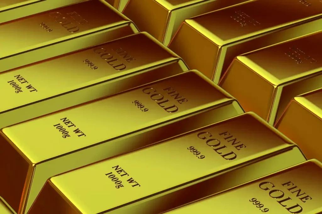 Fine gold bars with clear markings, representing the issue of rising gold prices in Punjab and potential government solutions.